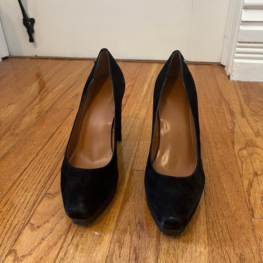 Calvin Klein Classic Black Suede Heels